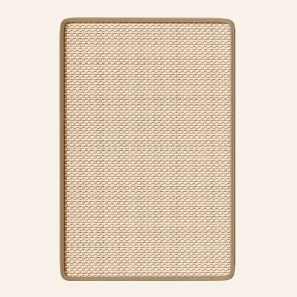 Tapis griffoir pour chat en sisal naturel de 20 x 40 cm à bordure cousue