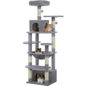 Arbre à chat géant 164 cm gris clair