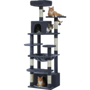Arbre à chat géant 164 cm gris foncé