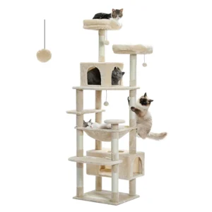 Arbre à chat géant 184 cm beige
