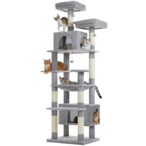 Arbre à chat géant 205 cm gris clair