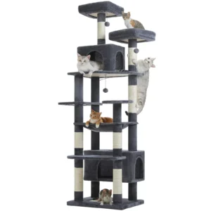 Arbre à chat géant 205 cm gris foncé